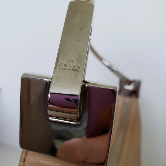 GUCCI Beige Brown Tan Leather Shoulder Bag - Picture 6 of 14